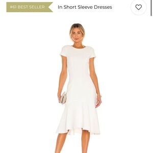 NEW Amanda Uprichard Evalina Midi Dress in Ivory